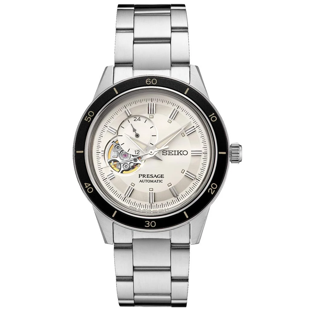 Seiko Presage Automatic Open-Heart Watch with 24-Hr Sub-Dial and 40mm Case #SSA423 40 mm kol saati