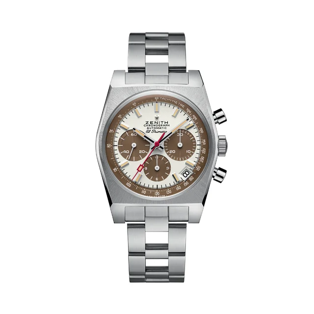 Zenith Chronomaster Revival A384 37mm - White, Brown Accents on Bracelet 03.A384.400/69.M3