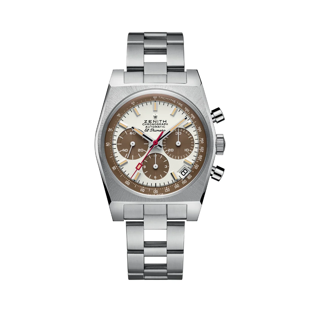 Zenith Chronomaster Revival A384 37mm - White, Brown Accents on Bracelet 03.A384.400/69.M384 37 mm kol saati