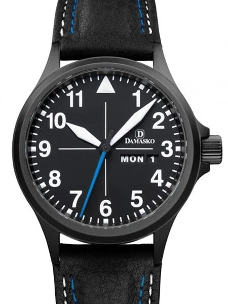 Damasko Swiss ETA Automatic with a 40mm Black PVD Case, Black Dial #DA38BK kol saati