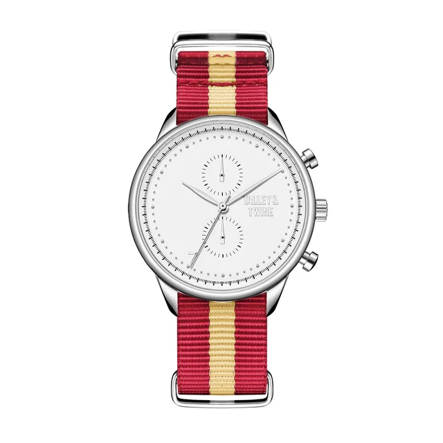 Talley & Twine Watch Company W-wht-redcrm-canvas kol saati