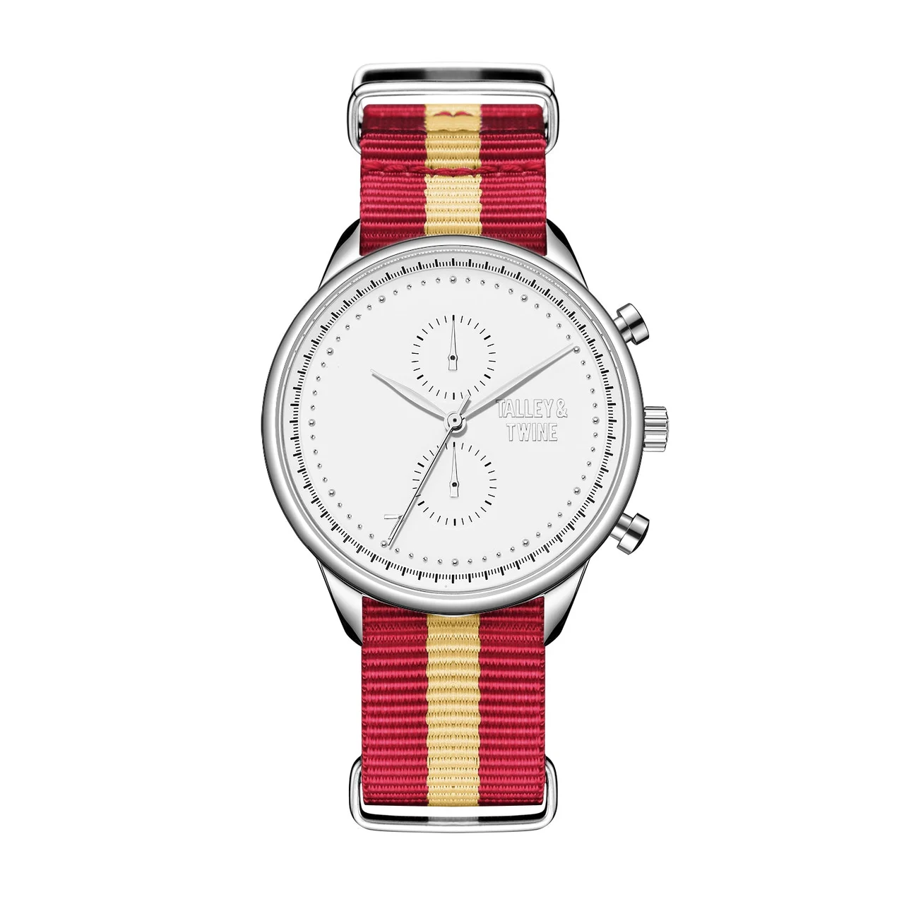 Talley & Twine Watch Company W-wht-redcrm-canvas 41 mm kol saati