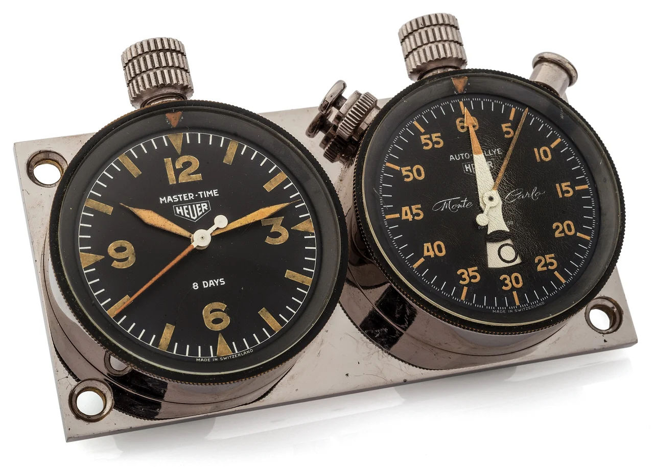 Heuer Dashboard Classic Rally Pair Early Version 289801/1003 kol saati