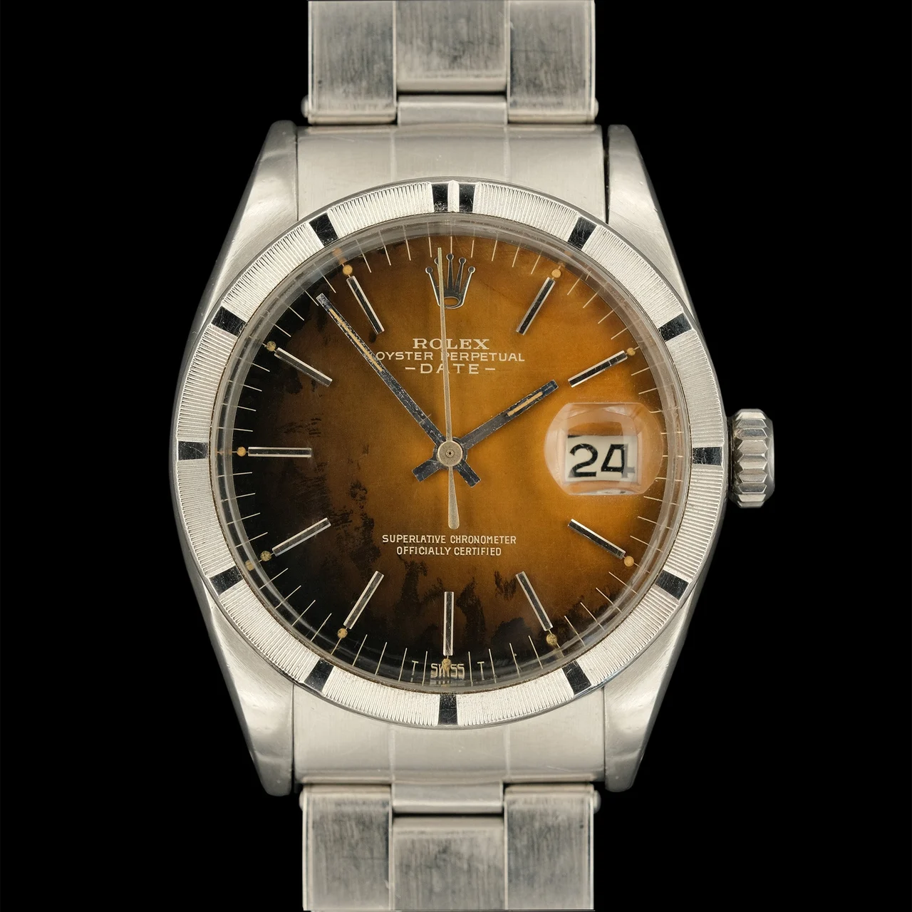 Rolex Date 34 mm ref.1501 "Tropical Dial" fullset from 1963 34 mm kol saati