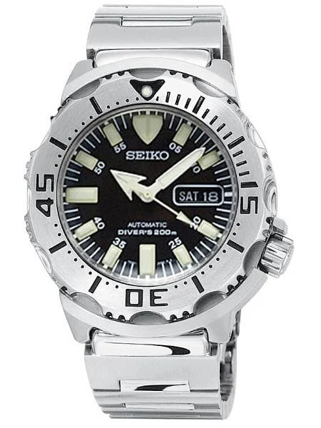 Seiko Black Monster Automatic Dive Watch, Stainless Steel Bracelet #SKX779K1 kol saati