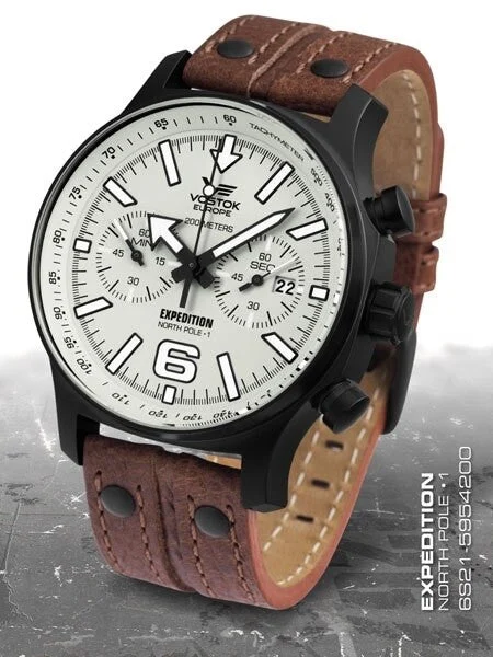 Vostok Europe Vostok-Europe Expedition North Pole Chronograph with 60 Minute Stopwatch #5954200 47 mm kol saati