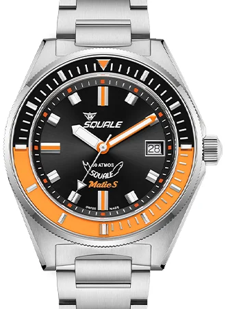 Squale Matic S Orange Bracelet MATICBKOBK.SSBX/SQ kol saati