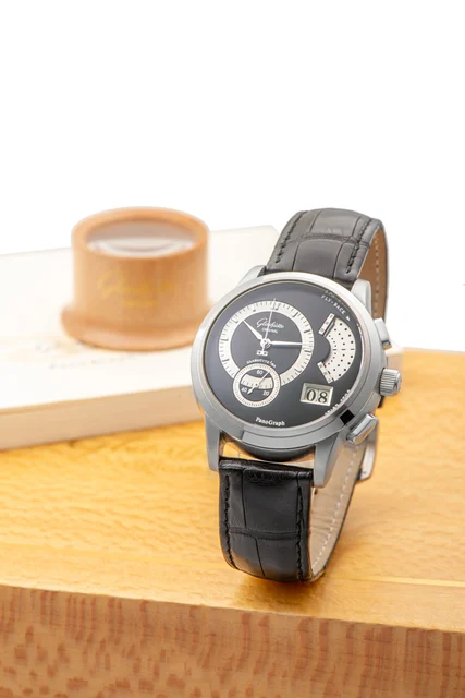 Glashutte GLASHUTTE, REF. 61-01-03-0304, PANOGRAPH, PLATINUM kol saati