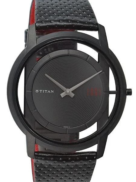 Titan Edge Dress Watch with Black PVD Titanium Case, Precision Quartz Movement and Sapphir
