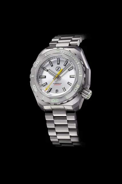Zelos Hammerhead 2 1000m Steel 'Sunburst Silver' ETA2892 kol saati