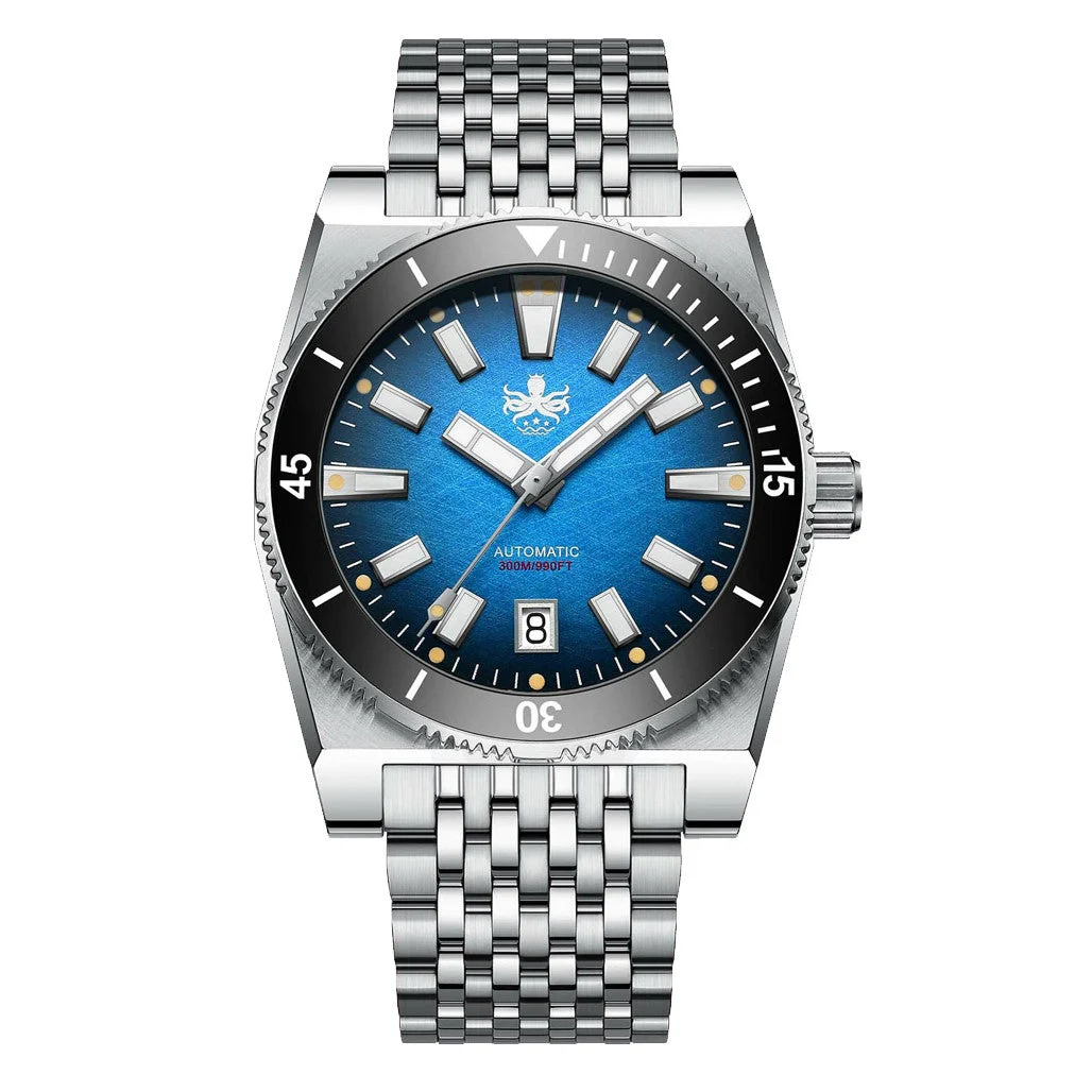 Phoibos Narwhal 300M Automatic Diver with Blue Dial #PY037B kol saati