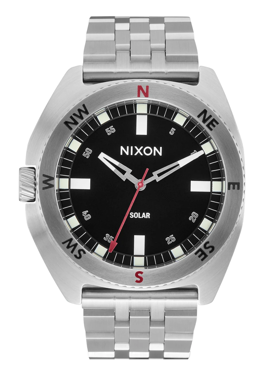 Nixon US Oco 44 - Silver / Black A1462-625-00 44 mm kol saati