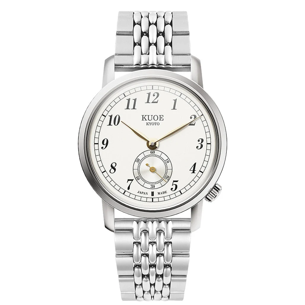 Kuoe Old Smith 90-007 Automatic 35mm Watch with White Dial #OS90007-AGD-BS1-SA 35 mm kol saati