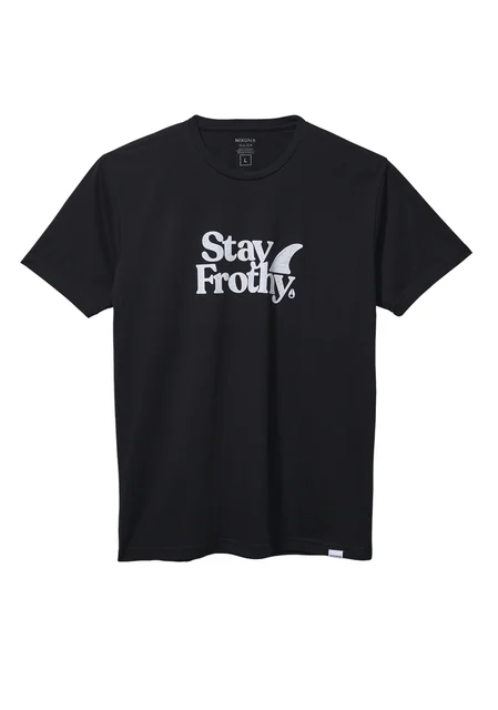 Nixon US Stay Frothy Repreve® T-Shirt - Black / White S2859-005-02 kol saati