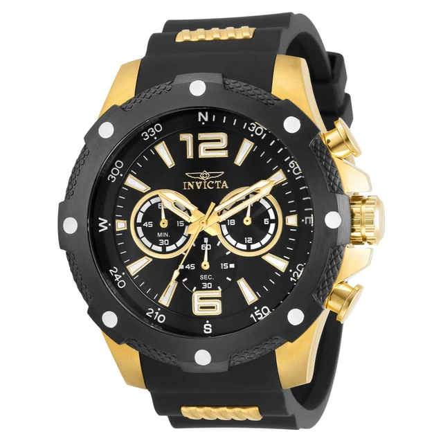 Invicta I-Force Axis Watch - 50mm. Gold, Black (30769) kol saati