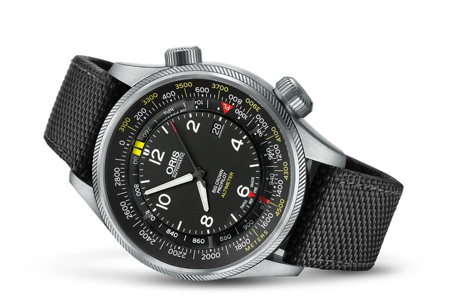 Oris Big Crown ProPilot Altimeter with Meter Scale 01 733 7705 4164-Set 5 23 15FC 47 mm kol saati