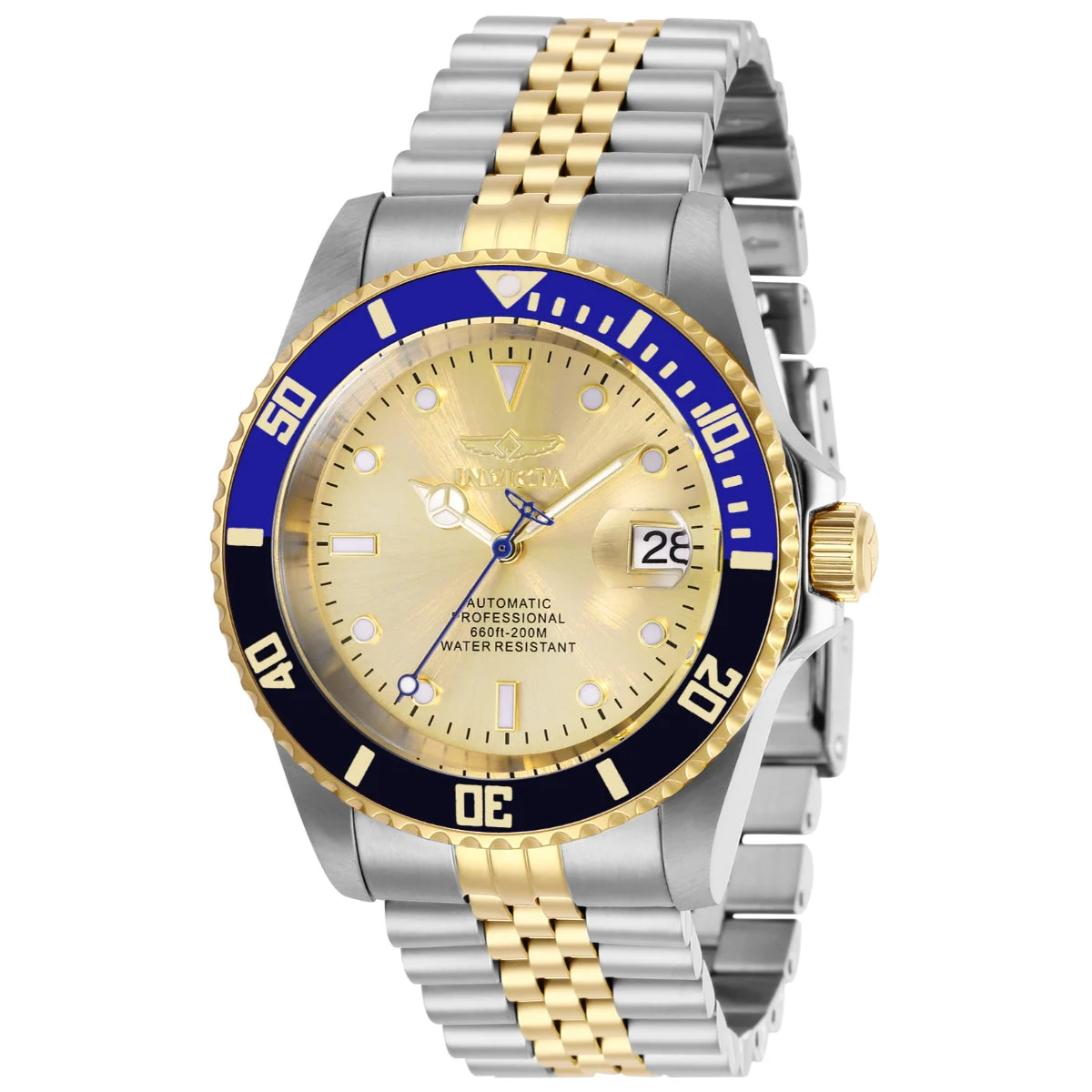 Invicta Pro Diver Navigator Automatic Watch - 42mm. Steel, Gold (29181) 42 mm kol saati