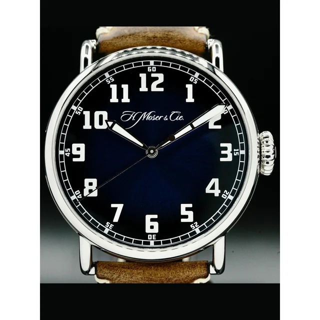 H. Moser and Cie. Moser & Cie. 8200-1201 Heritage Centre Seconds Funky Blue 210000054598 k