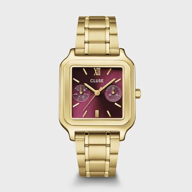 CLUSE Gracieuse Multifunction Watch Steel, Dark Cherry, Gold Colour CW16403 kol saati