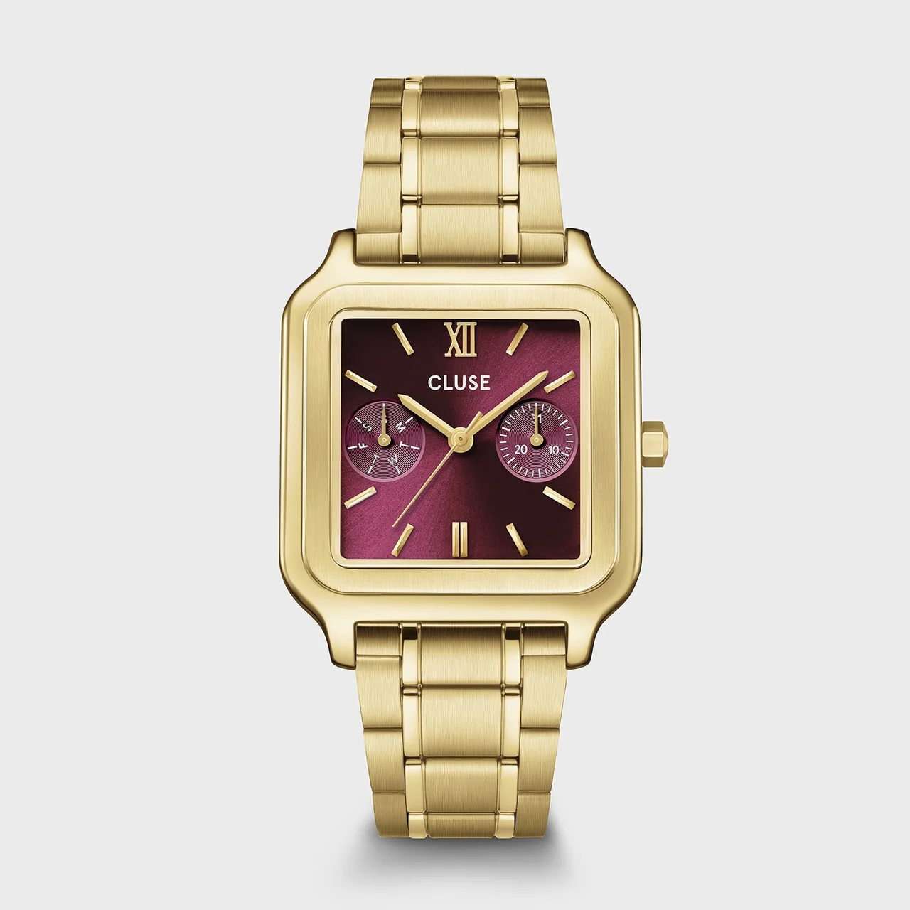CLUSE Gracieuse Multifunction Watch Steel, Dark Cherry, Gold Colour CW16403 30 mm kol saati