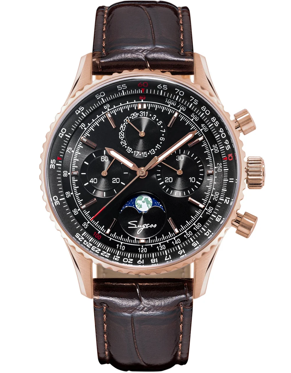 Sugess MoonPhase S389-2.02 43 mm kol saati