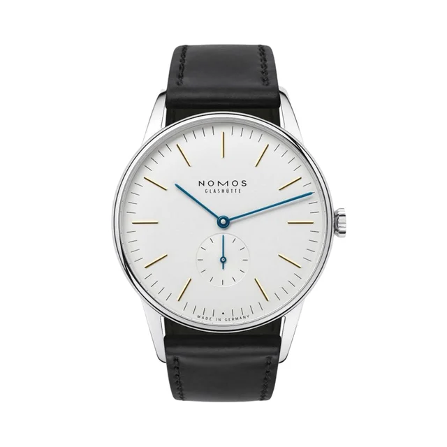 NOMOS Glashütte Orion 38mm - White on Leather Leather Strap 384 kol saati