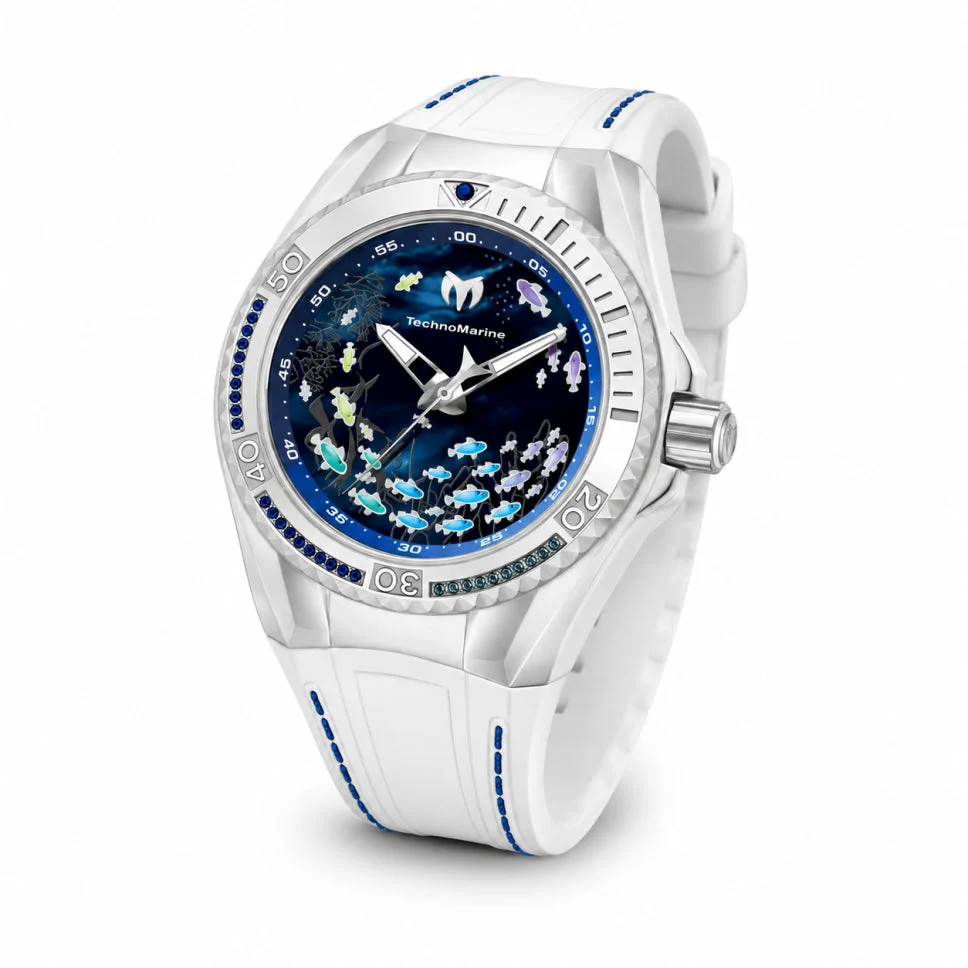 Technomarine Cruise Dream Watch w/ Mother of Pearl Dial - 40mm. White. Blue (TM-125007) 40 mm kol saati