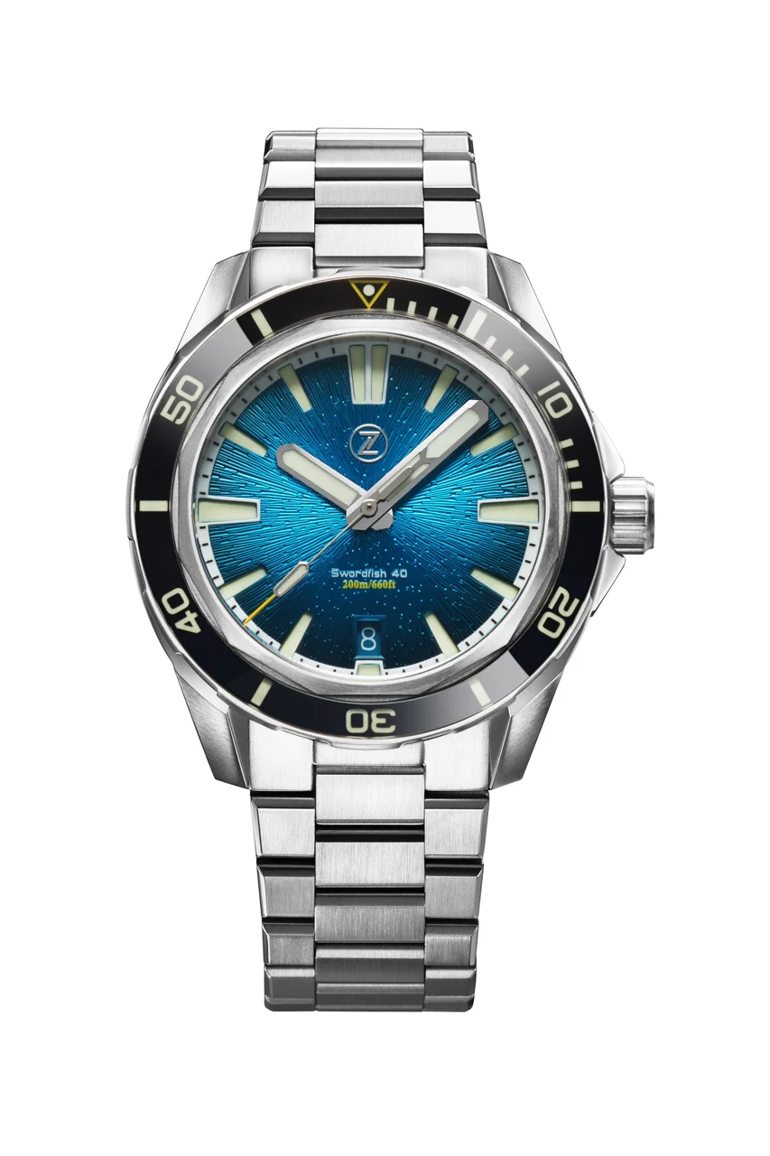 Zelos Swordfish 40mm SS 'Teal' 40 mm kol saati