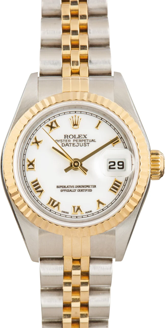Rolex Datejust 79173 White Roman Dial 26 mm kol saati