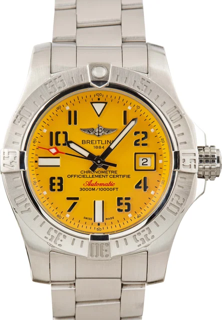 Breitling Avenger II Seawolf A17331 Yellow Dial A1733110/I519 kol saati