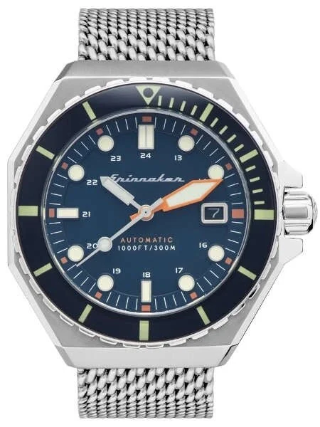 Spinnaker Dumas Automatic 300 Meter Dive Watch with Stainless Steel Mesh Bracelet #SP-5081-22 44 mm kol saati