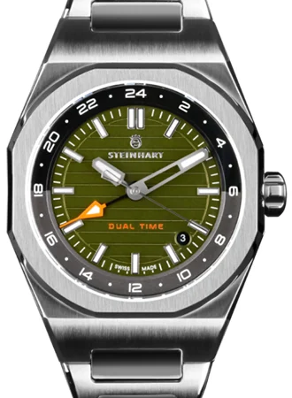 Steinhart Architect Dual Time Green 106-1556/ST 49 mm kol saati