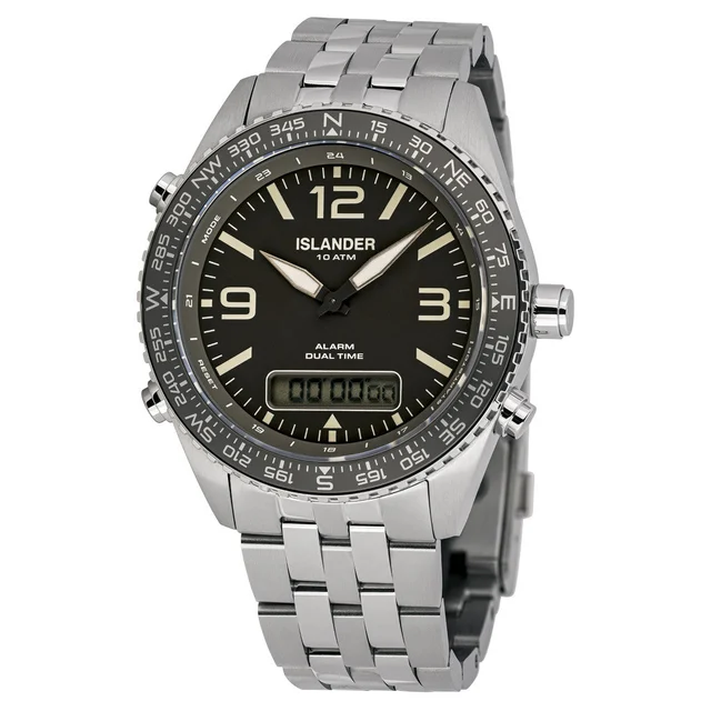 Islander Rocky Point Analog-Digital Watch with Grey Dial #ISL-330 kol saati