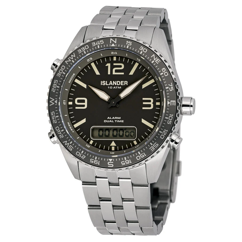 Islander Rocky Point Analog-Digital Watch with Grey Dial #ISL-330 kol saati