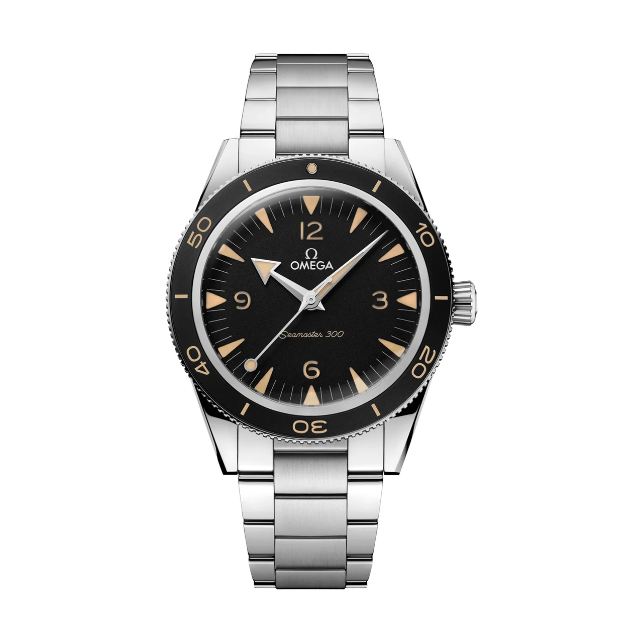 OMEGA Seamaster 300 41mm - Black on Bracelet O23430412101001 41 mm kol saati