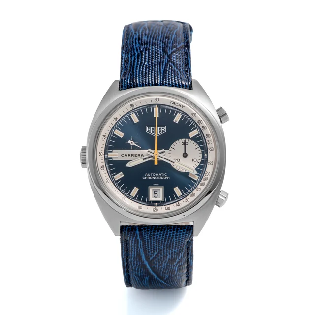 Heuer HEUER, REF. 1553, CARRERA, LEFT-HANDED, STEEL kol saati