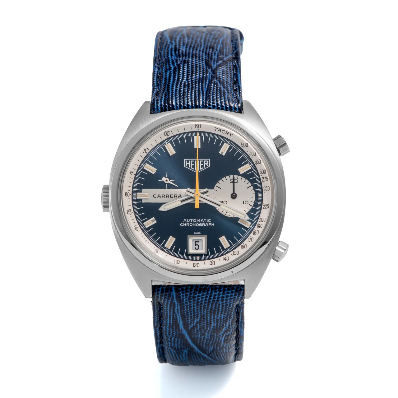 Heuer HEUER, REF. 1553, CARRERA, LEFT-HANDED, STEEL kol saati