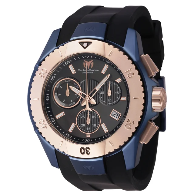 Technomarine Swiss Ronda Z60 Caliber Watch - 48mm. Black (TM-621037) kol saati