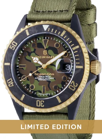 Steinhart Ocean 39 Black Military Camouflage - Ltd Ed 200pcs 103-1260/ST kol saati