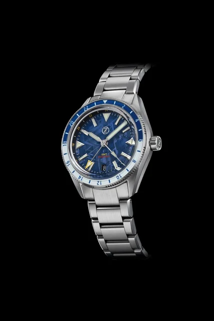 Zelos Horizons V2 GMT 200m SS Blue Meteorite kol saati