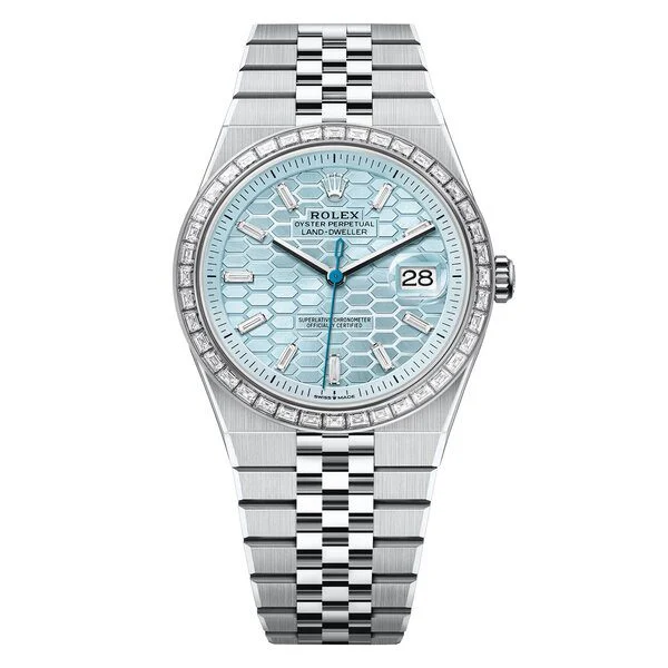 Rolex Land-Dweller 36 platinum and diamonds 127286tbr-0001 kol saati
