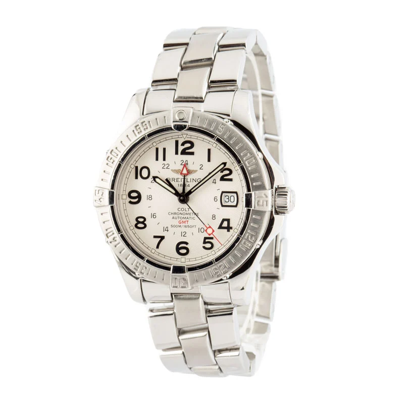 Breitling Colt GMT Silver Arabic Dial A3235011/G567 kol saati