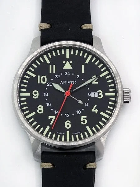 Aristo Quartz Dual-Time GMT Pilot's Watch 3H80GMT kol saati