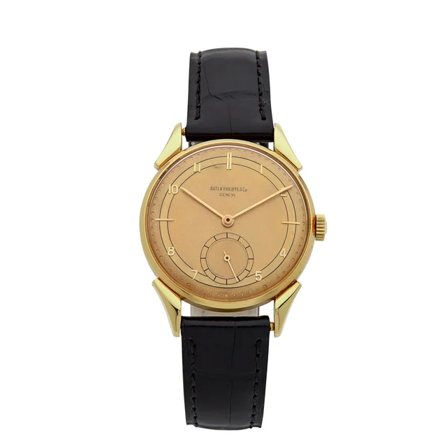 Patek Philippe Ref. 1582, Calatrava, Pink on pink gold kol saati