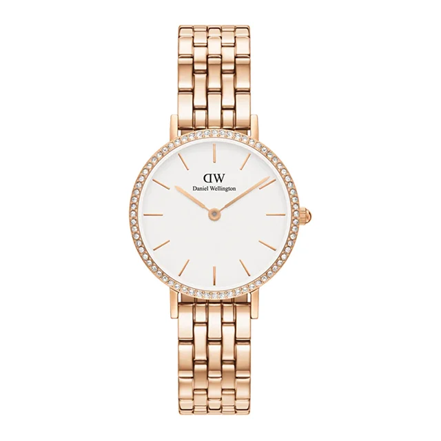 DANIEL WELLINGTON Petite Lumine Bezel 5-Link Melrose DW00600666 kol saati