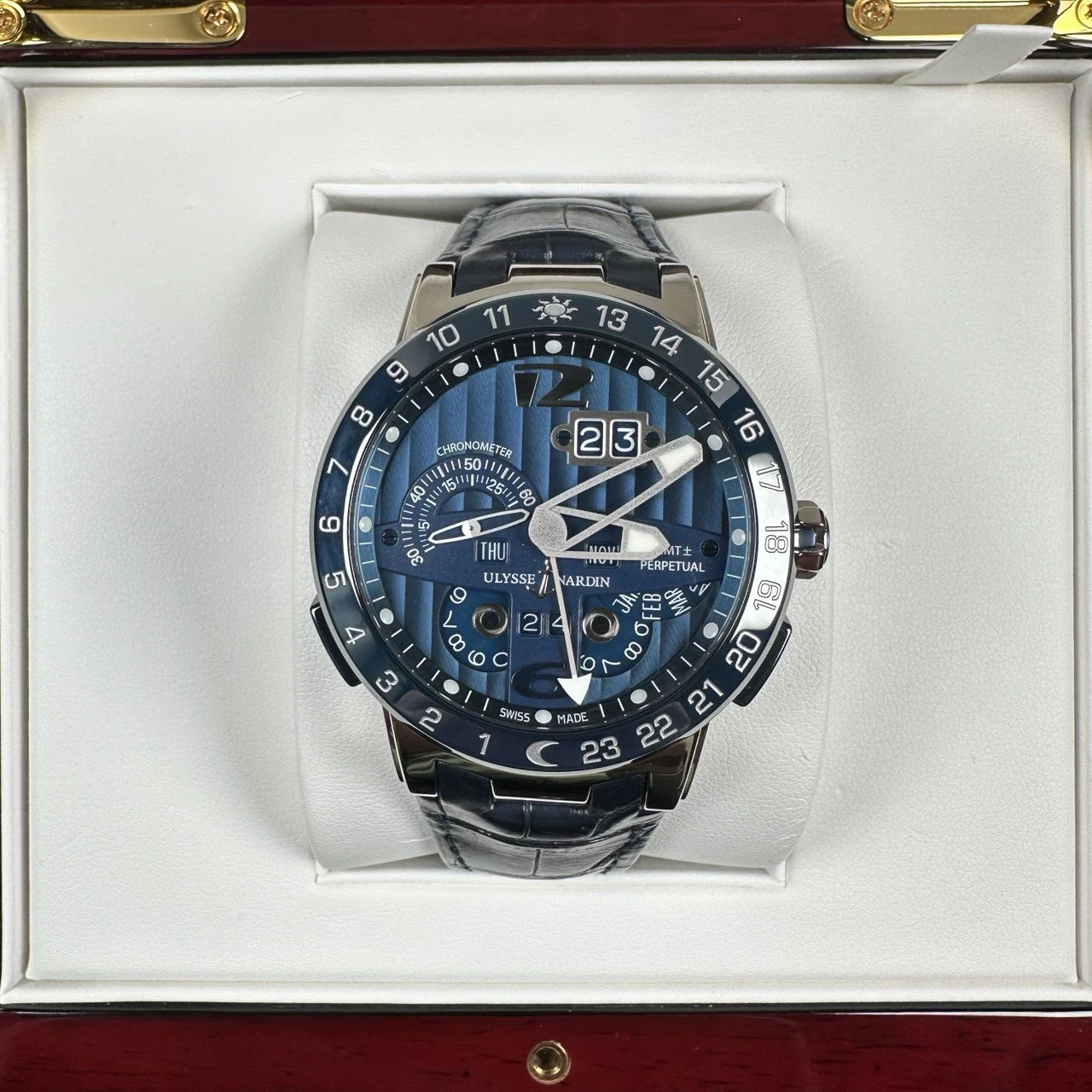 Ulysse Nardin Executive Watch 320-00-3/BQ Ulysse Nardin Executive Mens Watch 320-00-3/BQ 43 mm kol saati