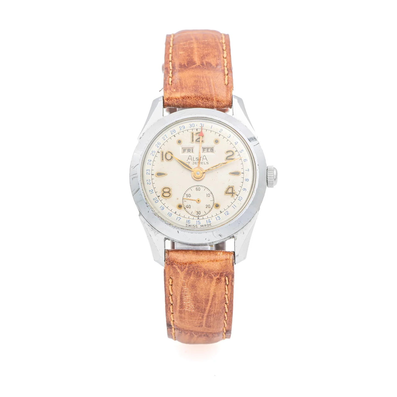 Alsta ALSTA, REF. 837, TRIPLE DATE, STEEL kol saati