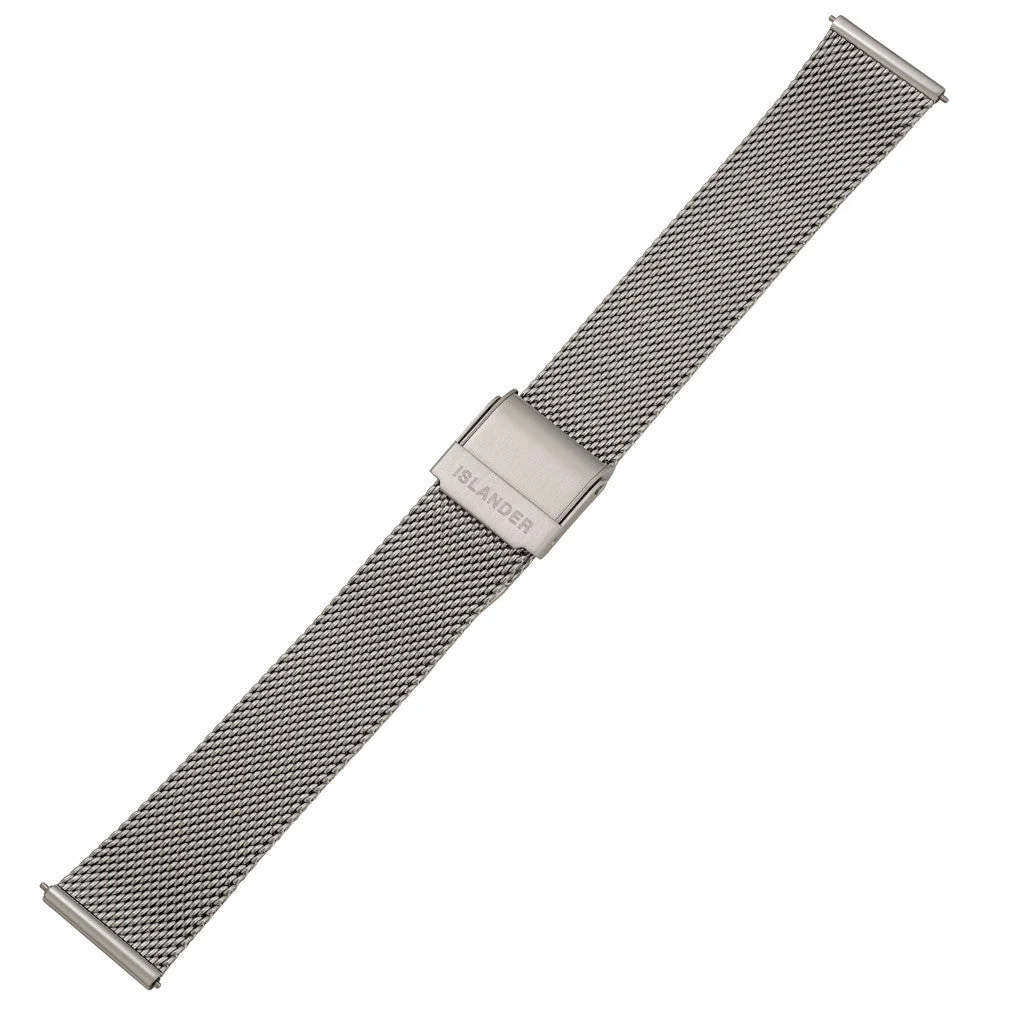 Islander Silver Fine Mesh Bracelet #BRAC-170 kol saati