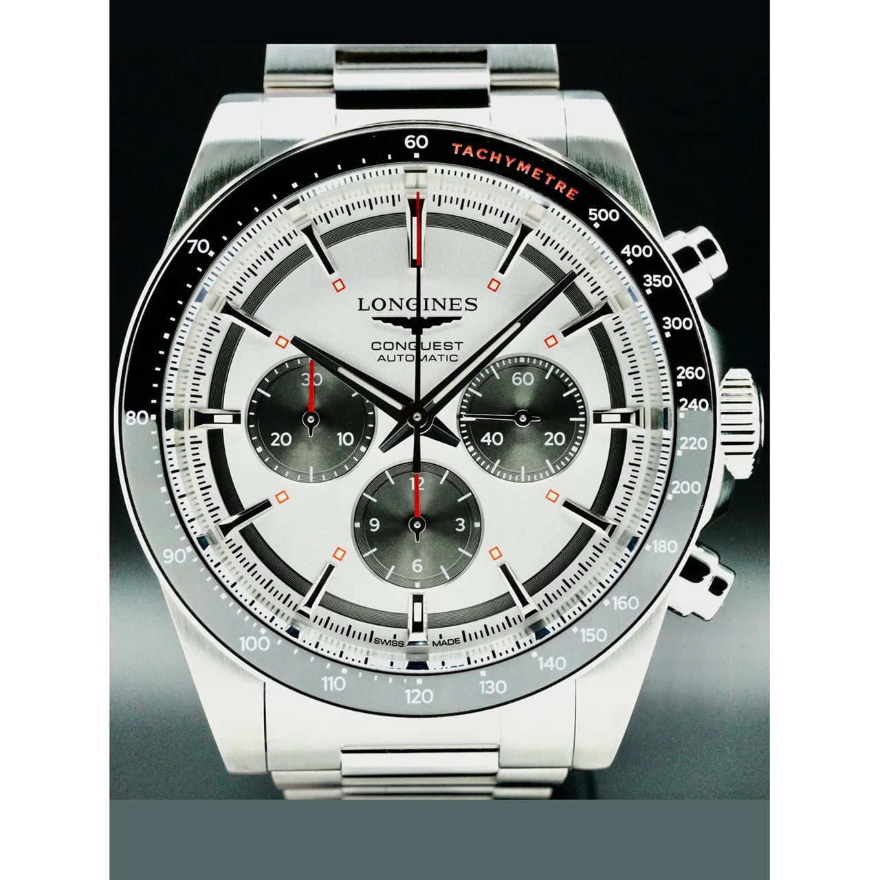 Longines Conquest Silver Dial on Bracelet 210000055049 42 mm kol saati