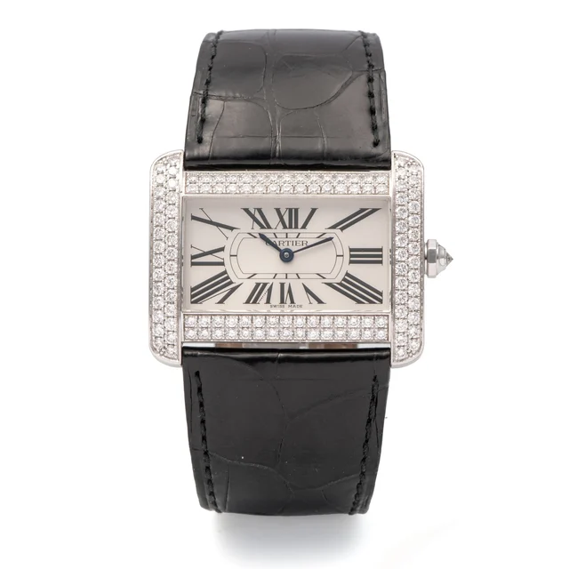 Cartier CARTIER, REF. 2614, DIVAN, DIAMONDS, WHITE GOLD kol saati